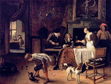  genre - Facile peintre de genre hollandais Jan Steen